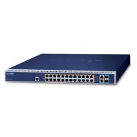 PLANET GS-6322-24P4X L3 24-Port 10/100/1000T 802.3bt PoE + 2-Port 10GBASE-T + 2-Port 10G SFP+ Managed Switch with Dual Modular Power Supply Slots